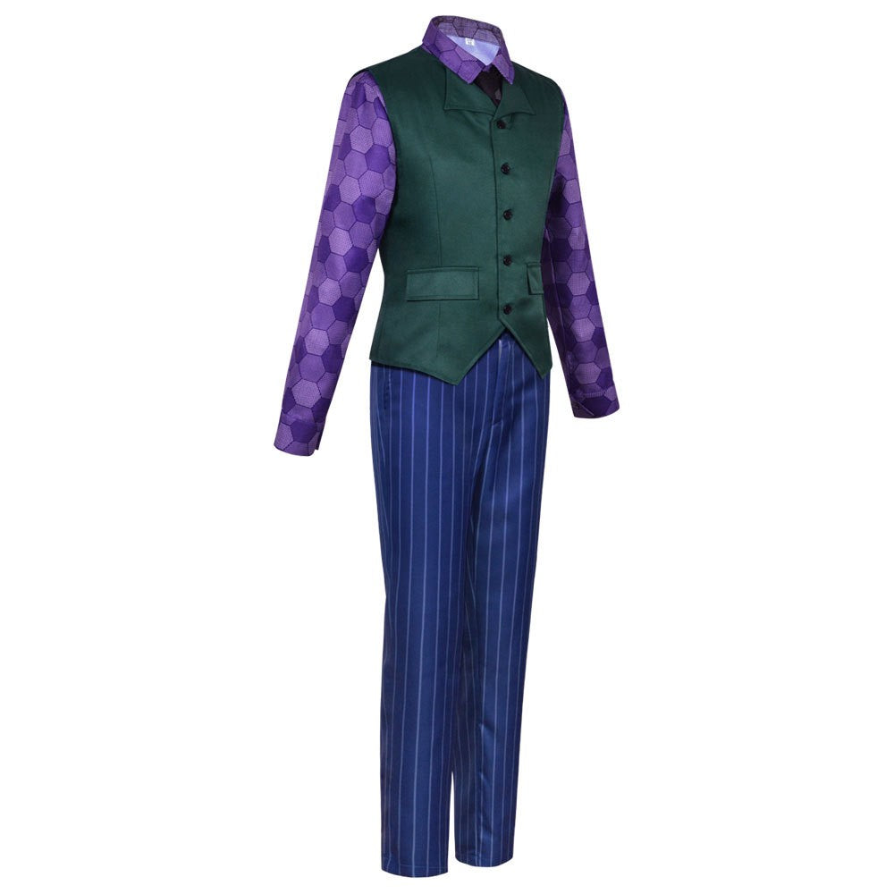 Men Clown Cosplay Costume Clown full set Coat Shirt Vest wig Tie Suit Outfits for Male Halloween Costumes