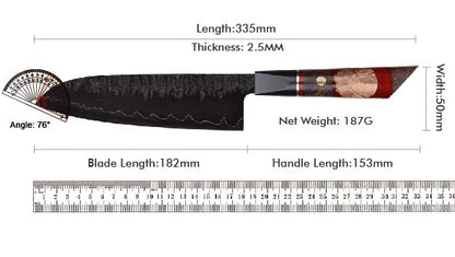 1-6 PCS Kitchen Knife 67 Layers Damascus Steel 10Cr15CoMoV core Kitchen Chef Slicing Utility Paring Knife Set mesh resin Handle