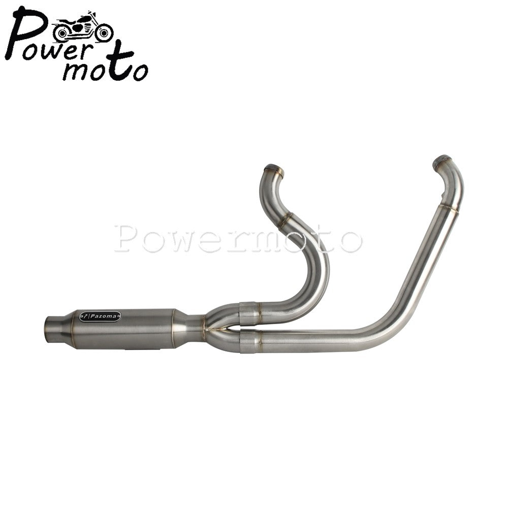 Motorcycles 2-Into-1 Exhaust Muffler Pipes Tube For Harley Dyna Fat Bob Low Rider S Street Bob Wide Super Glide FXD 2006-2017