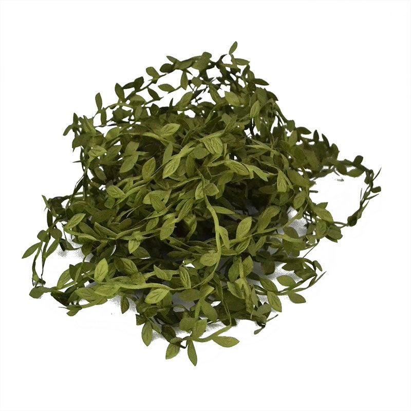 10/20M Silk Leaf-Shaped Handmake Artificial Green Leaves Faux Vines Bathroom Decorative Diy Wreath Accessories Home Decoreation