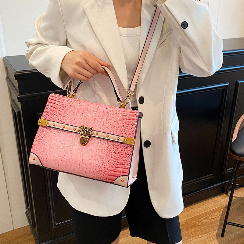 Luxury Purple Handbag Classic Women Bag 2025 New Designer Shoulder Bag High Quality Solid Pu Leather Crossbody Small Square Bag