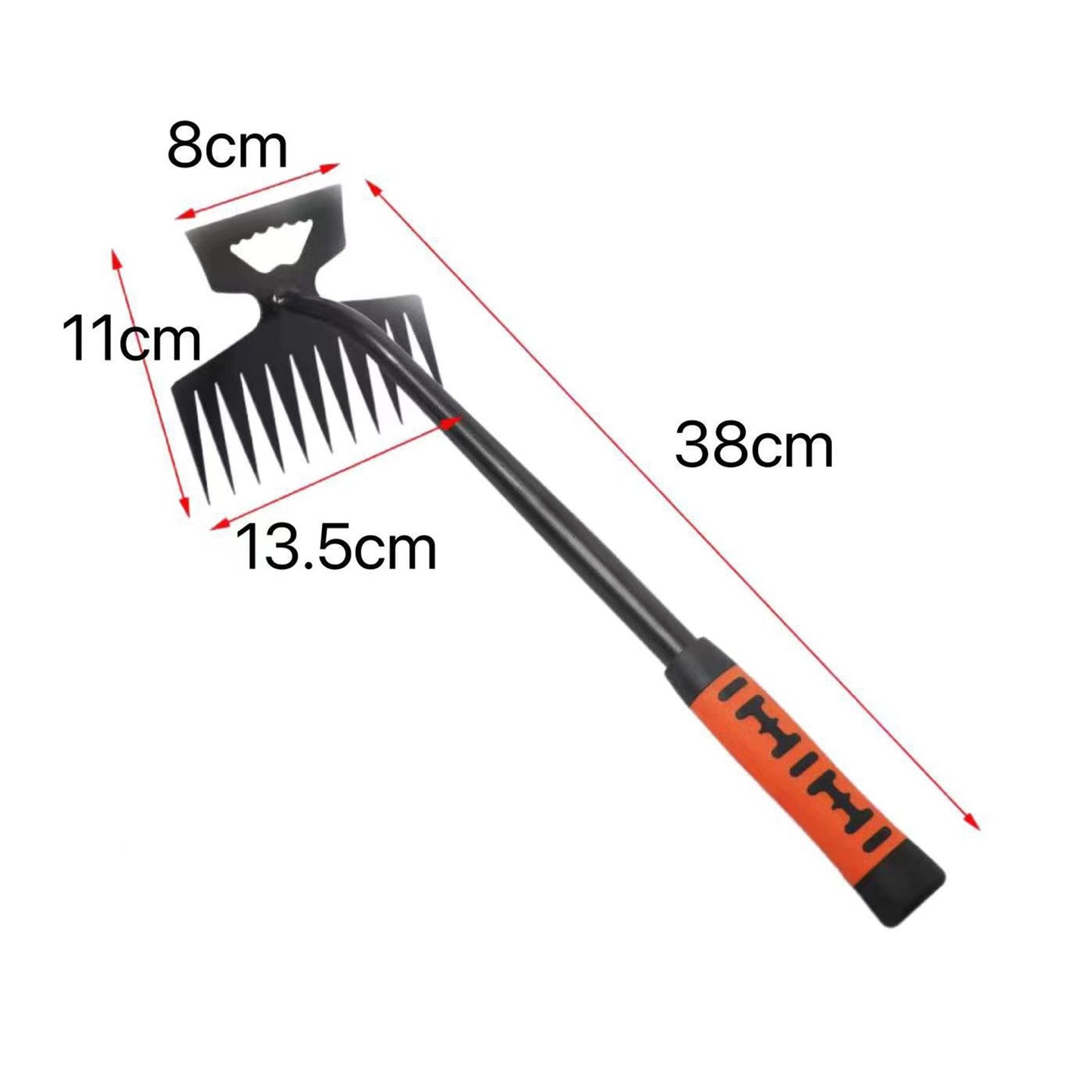 Metal Weed Cleaning Shovel 2 In 1 Garden Rake Stainless Steel 5/6/8/11 Teeth Dual Headed Weeding Tool For Gardening Weeding Tool