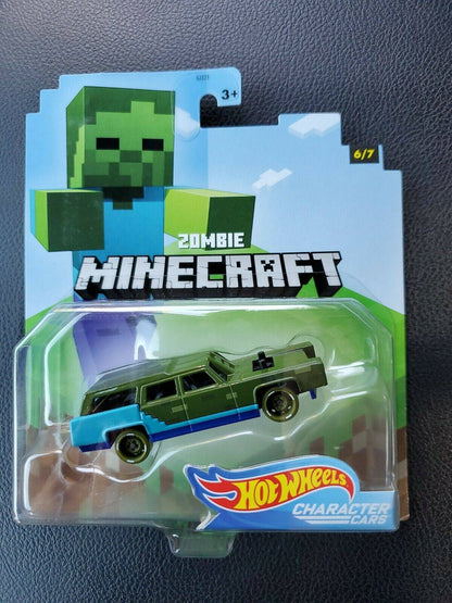 Hot Wheels Minecraft Series Genuínos, Carrinho de Brinquedo, Ornamento de Mesa, Colecionáveis, Presentes de Feriado, Em Estoque
