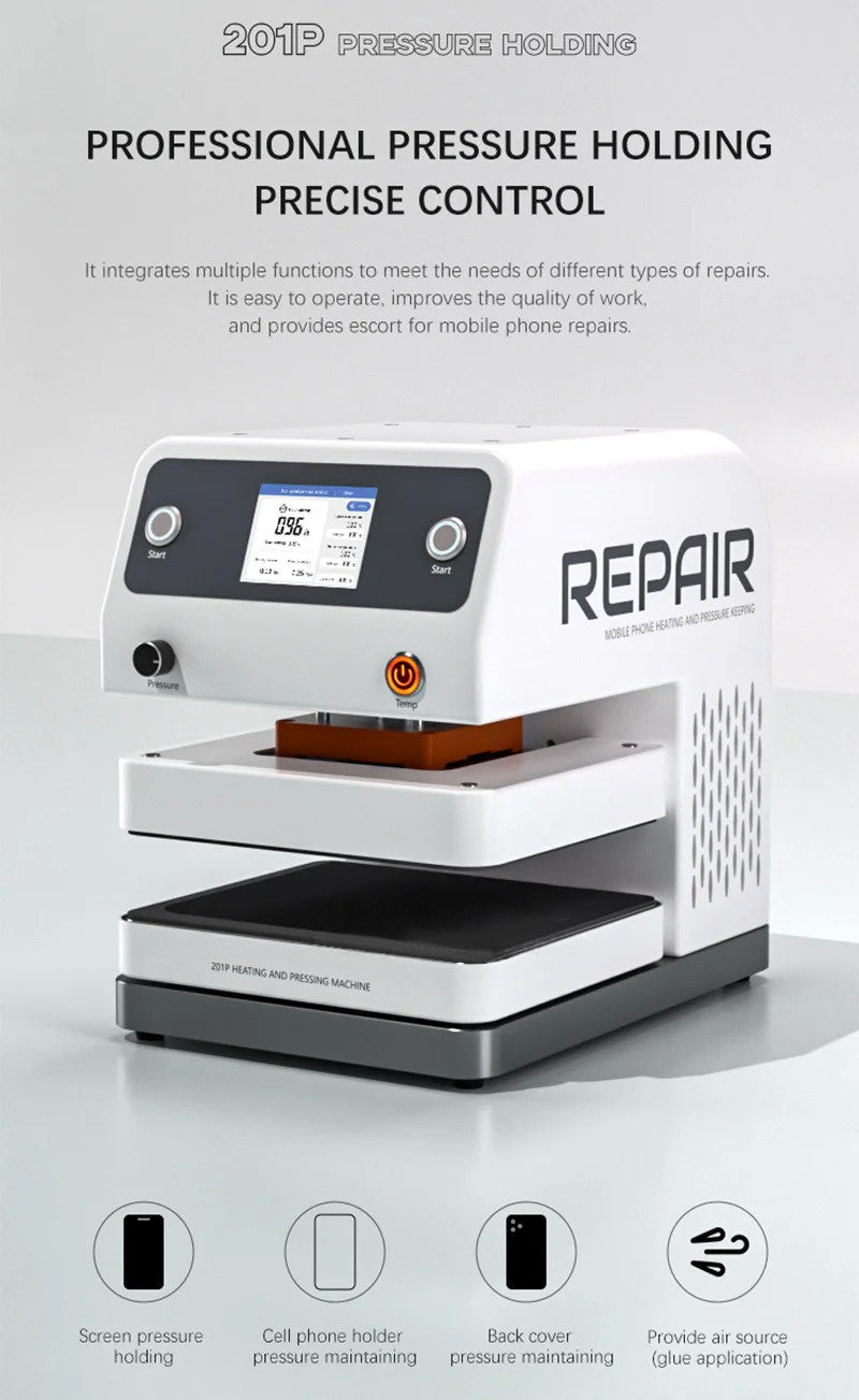TBK-201P Intelligent Compression Machine Intelligent Pressure Hold Machine For Phone Cellphone Screen Repair Built-in Air Pump