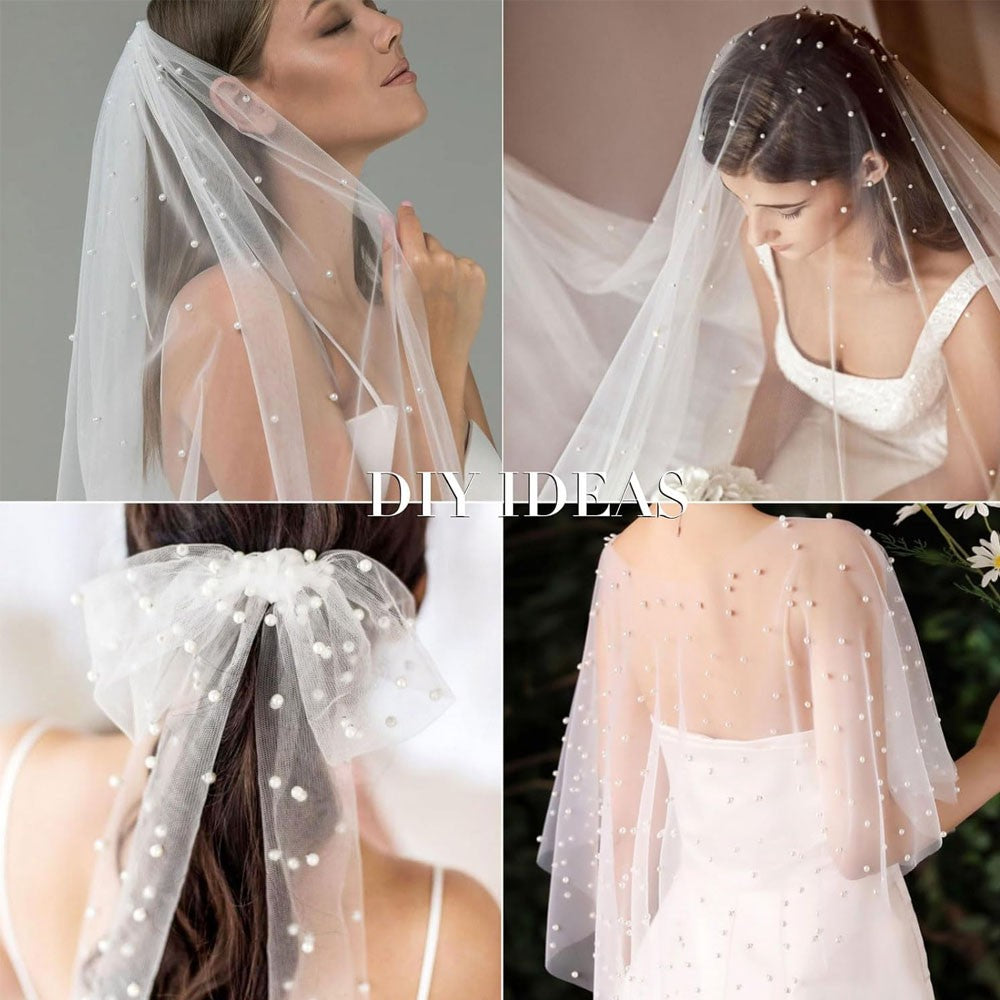 Pearl Tablecloth Wedding Lace Tablecloth Chiffon Tulle Table Cover Wedding Decoration Bridal Veil Party Flower Packaging