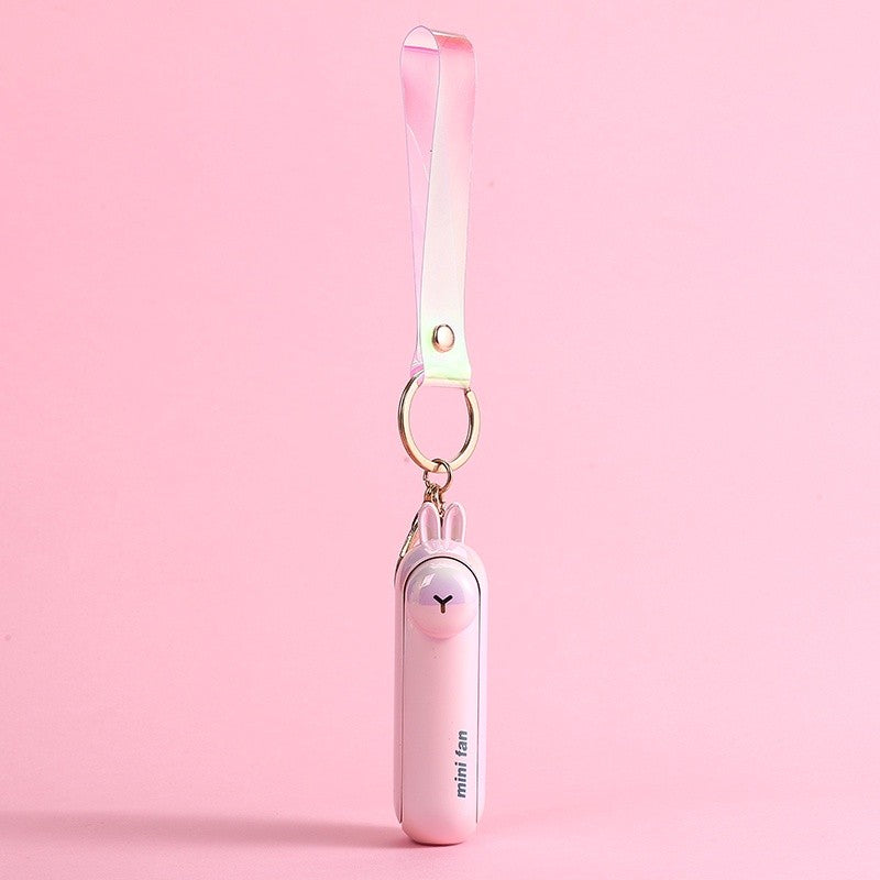 XIAOTREE Cute Mini Fan Kipas Portable Hand Fold Bedside Office USB Charge Battery Table Desk Cooling Folding Handheld Fan