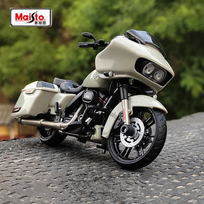 Maisto 1:18 Harley 2018 CVO Road Glide Liga Modelo de Motocicleta Esportiva Metal Moto de Corrida de Rua Modelo de Simulação Presentes Infantis