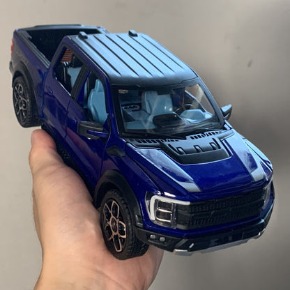 1:20 Ford Raptor F150 Picape Caminhão Brinquedo Carro Modelo Liga Fundido Portas Abrindo Puxar para Trás Som Luz Modelo de Escala Carro Brinquedos para Meninos