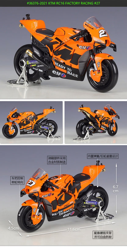 Maisto 1:18 2021 GP Racing Ducati Pramac Racing Veículos Die Cast Colecionáveis Modelo de Moto Brinquedos