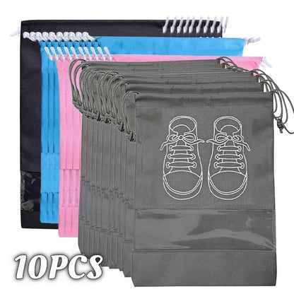 5/10pcs Non Woven Shoe Bag Storage Bag, Shoe Storage Drawstring Drawstring, Shoe Storage Bag, Dust-proof