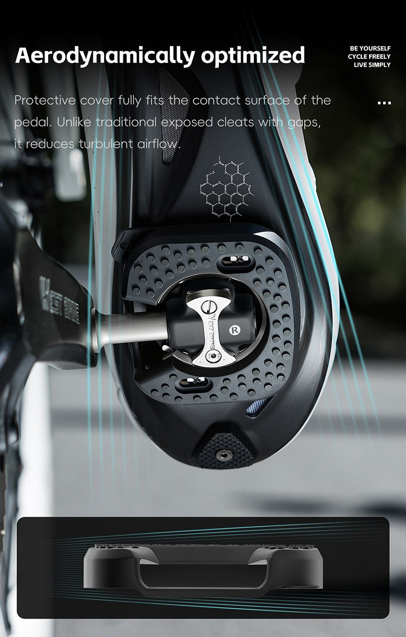 WEST BIKING Bicycle Cleats Pedal Cover Quick Release Road Bike Pedal Cleats Self-locking Cycling Pedal Cleat For Speedplay Zero