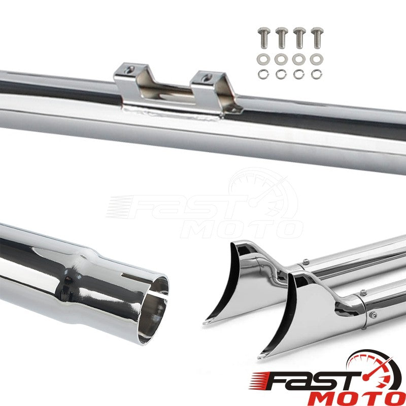 Motorcycle Fishtail Exhaust Muffler For Harley Softail Deluxe EFI FLSTNI Deuce FXSTDI Heritage Classic Engine Exhaust System