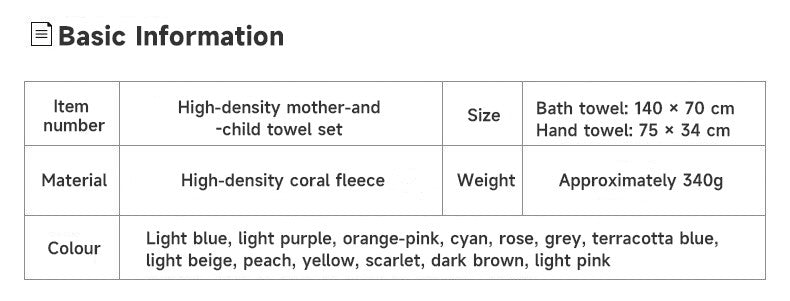 2PC Bath Towels Set Super Soft Highly Absorbent Quick-drying Coral Velvet Bath Towel For Adults Hotel & Spa Use