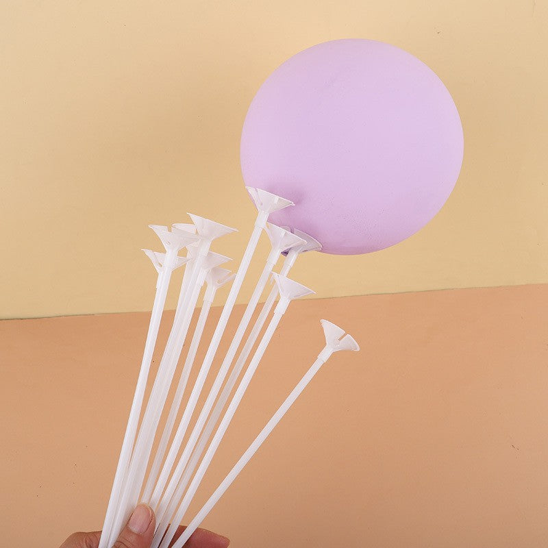 10/20Pcs Multipurpose Plastic Balloon Sticks With Cup White Balloon Holder Birthday Wedding Party Decorations Celebration Supply