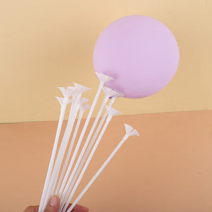 10/20Pcs Multipurpose Plastic Balloon Sticks With Cup White Balloon Holder Birthday Wedding Party Decorations Celebration Supply