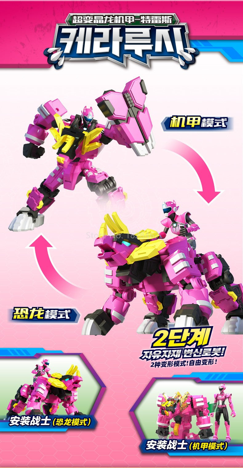 Mini Force 2 Super Dino Power Transformation Robot Toys Action Figures MiniForce X Simulação Animal Deformação Dinossauro Brinquedo