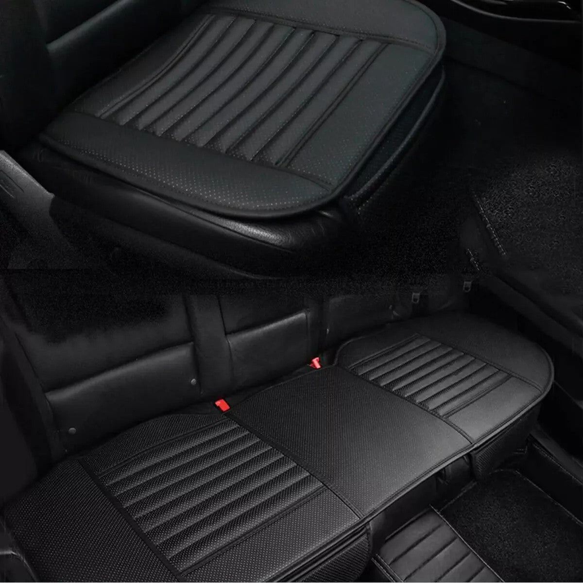 Capa para Assento de Carro de Couro PU Almofada Universal para Assento de Veículo Tapete Protetor Antiderrapante para Cadeira Superfície Impermeável e à Prova de Suor