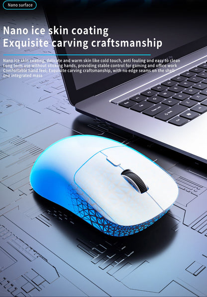 Mouse Gamer Bluetooth Mouse Sem Fio Recarregável Gamer Paw3395 Leve Ergonômico Esport