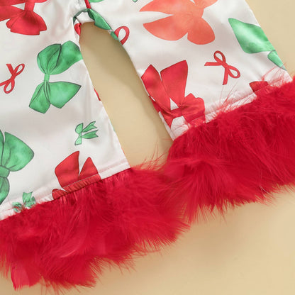 Citgeett Autumn Infant Baby Girls Jumpsuit Long Sleeve Bow Print Button Patchwork Casual Romper Fall Clothes