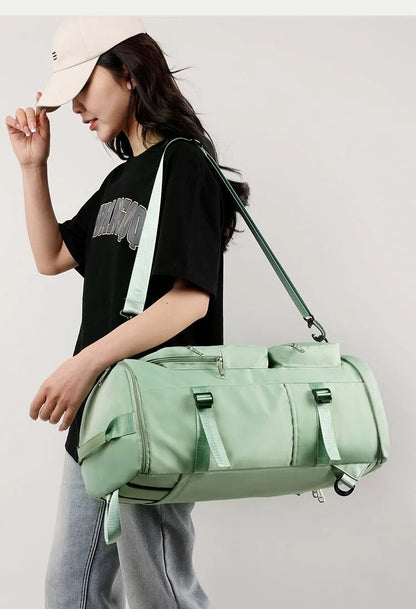 Mochila de Viagem Grande, Moderna e Simples com Compartimento Independente para Sapatos, Bolsa Casual Multibolsos para Viagens Curtas