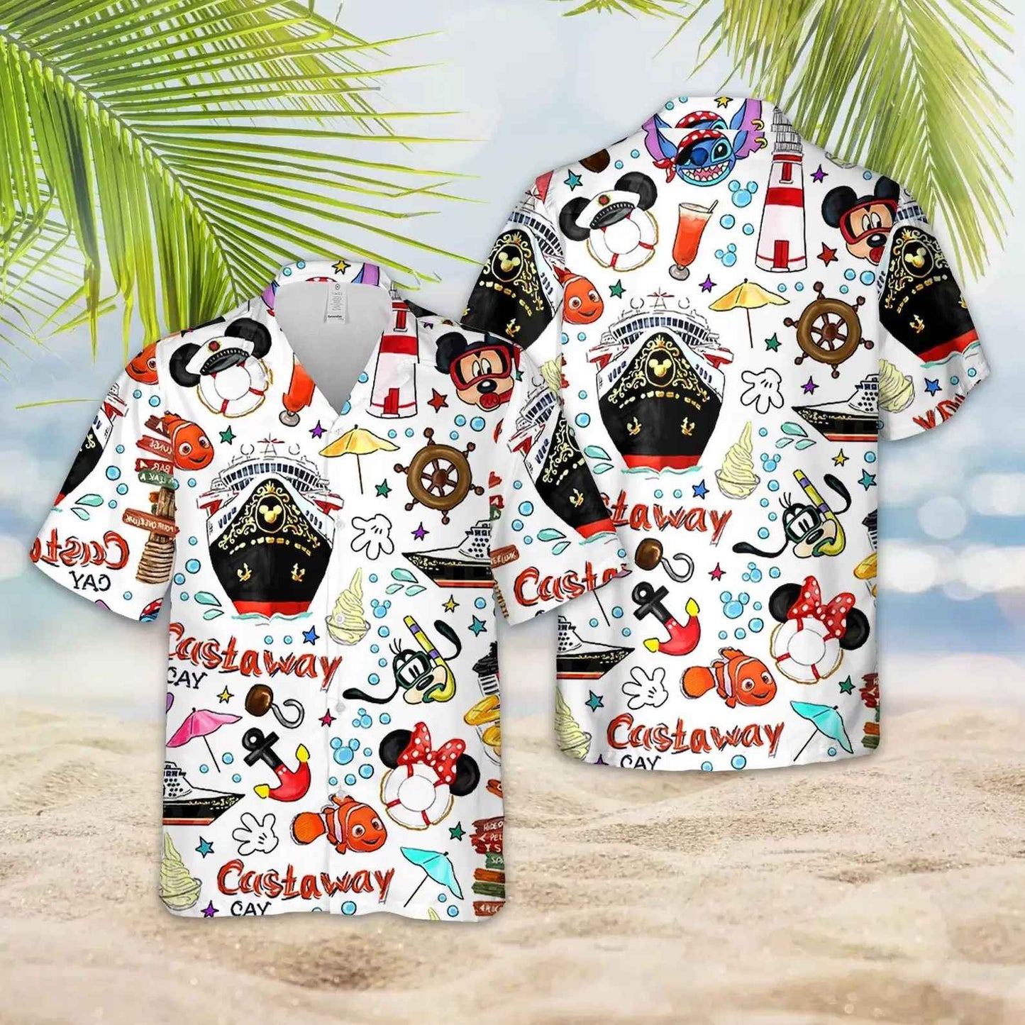 Camisa Hawaiana Con Estampado De Disney Cruise Para Hombre Y mujer, Camisa De Manga Corta Con botones, Camisa Hawaiana De Mickey