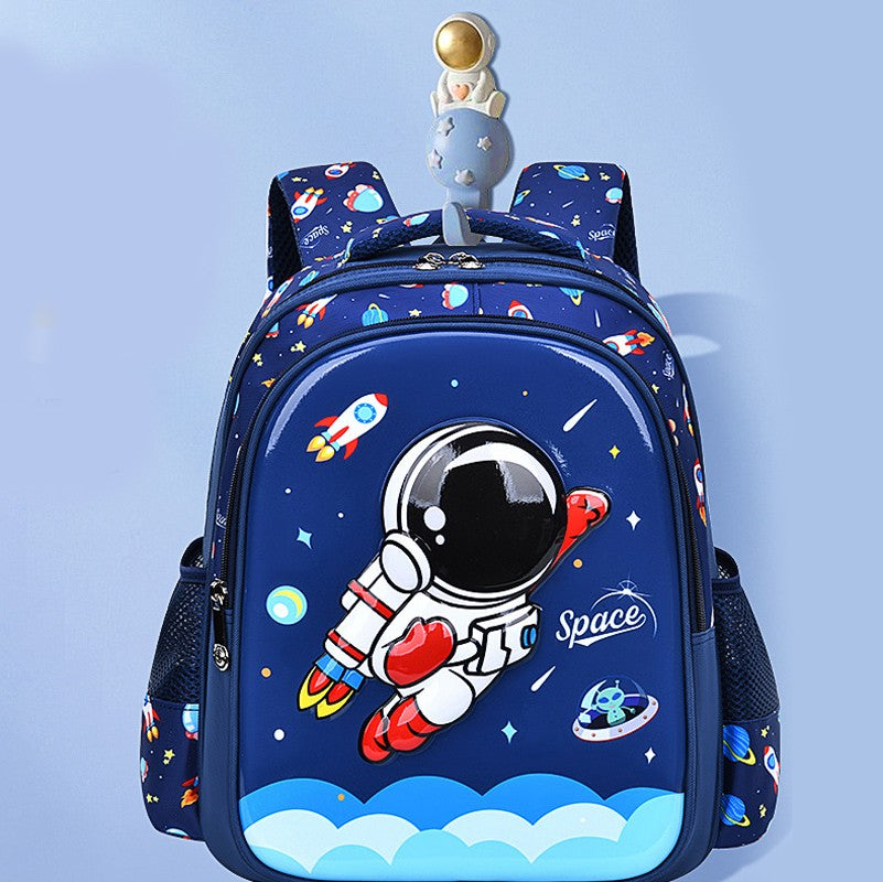 Bolsa de ombro infantil, desenho animado 3D estereoscópico, mochila escolar de astronauta, mochila infantil impermeável, sonho de menino, ensino fundamental