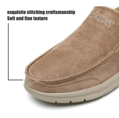 Fashionable Warm Winter Loafers Comfortable Walking Shoes Soft Lightweight Gift for Dad Suitable for Middle-Aged And Elderly Men