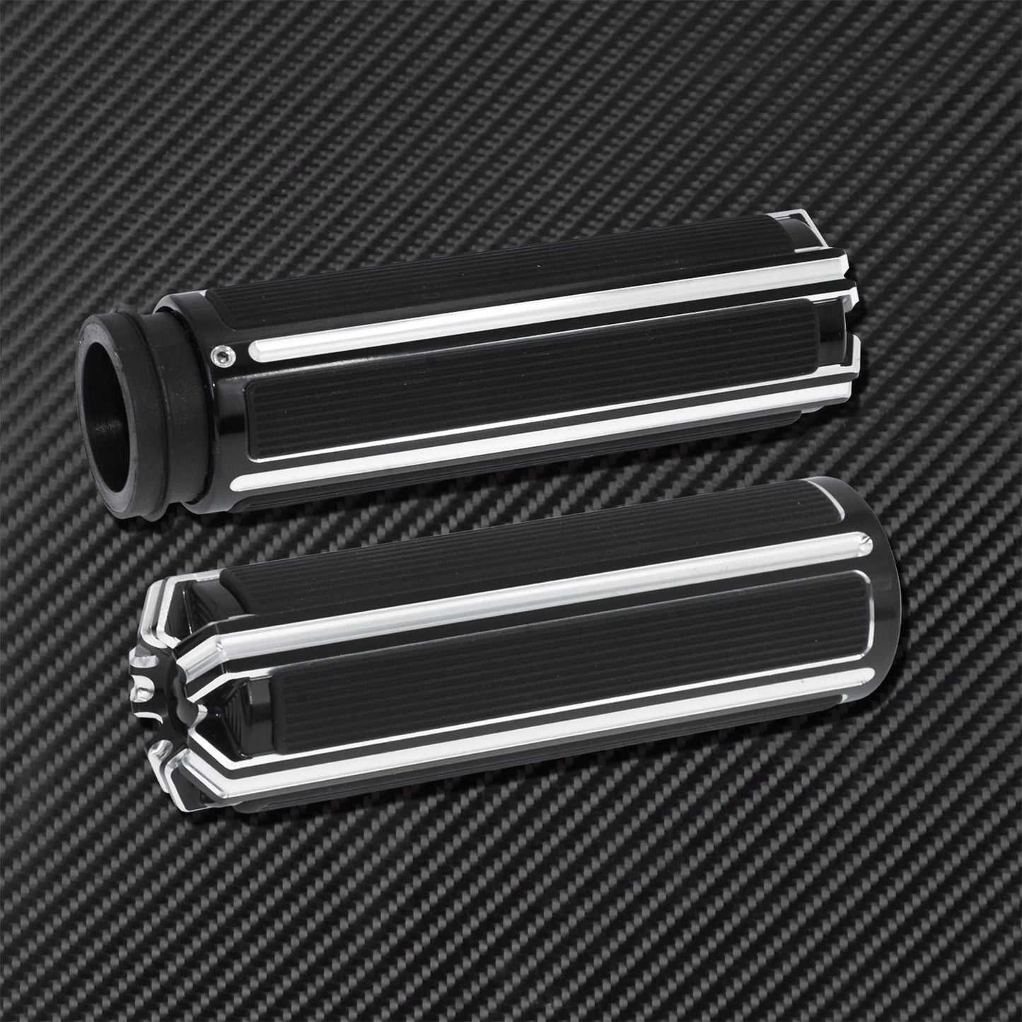 1'' Electronic Hand Grips Motorcycle 25mm Throttle Handle Bar Black/Chrome For Harley Softail FXDLS Breakout Touring FLHR Trike