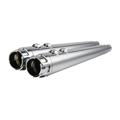 Motorcycle 4" Slip On Mufflers Dual Exhaust Pipes For Harley Touring Road King Road Glide Electra Glide 1995-2016 Black/Chrome