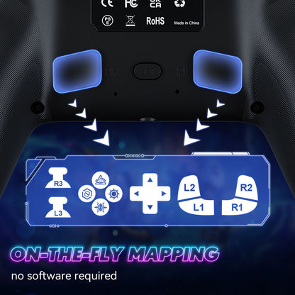 Controller For Playstation5 PS5/PS5 Pro/Slim/PC,RGB Wireless Gamepad Hall Effect Trigger Marco/Turbo Anti-Drift Game Joystick