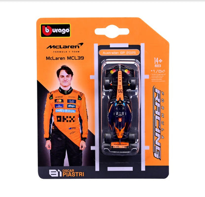 2025 Bburago 1:64 Ferrari Sf25 Modelo Miniatura Diecast em Liga Metálica 2025 F1 Series Red Bull Rb21 Carro de Corrida de Fórmula Brinquedos ?Presente