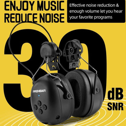 PROHEAR Bluetooth Earmuffs with Adapter for 3M H-700 Hard Hats DEWALT Hard Hat Noise Reduction Ear Protectors Music Headset