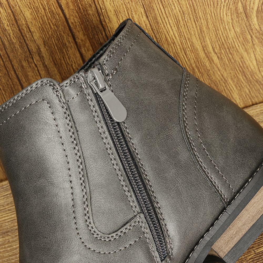 Botas Masculinas Confortáveis Moda 2025 Botas de Couro de Marca