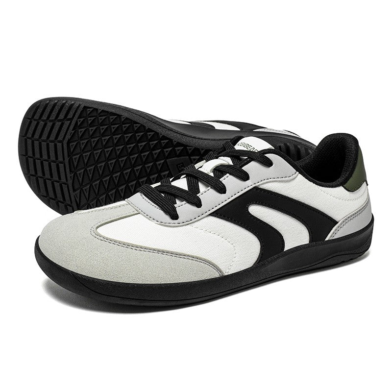 HOBIBEAR Barefoot Wide Toe Sneakers Unisex Zero Drop Minimalist Canvas Shoes Non Slip Lace Up Walking Sneaker