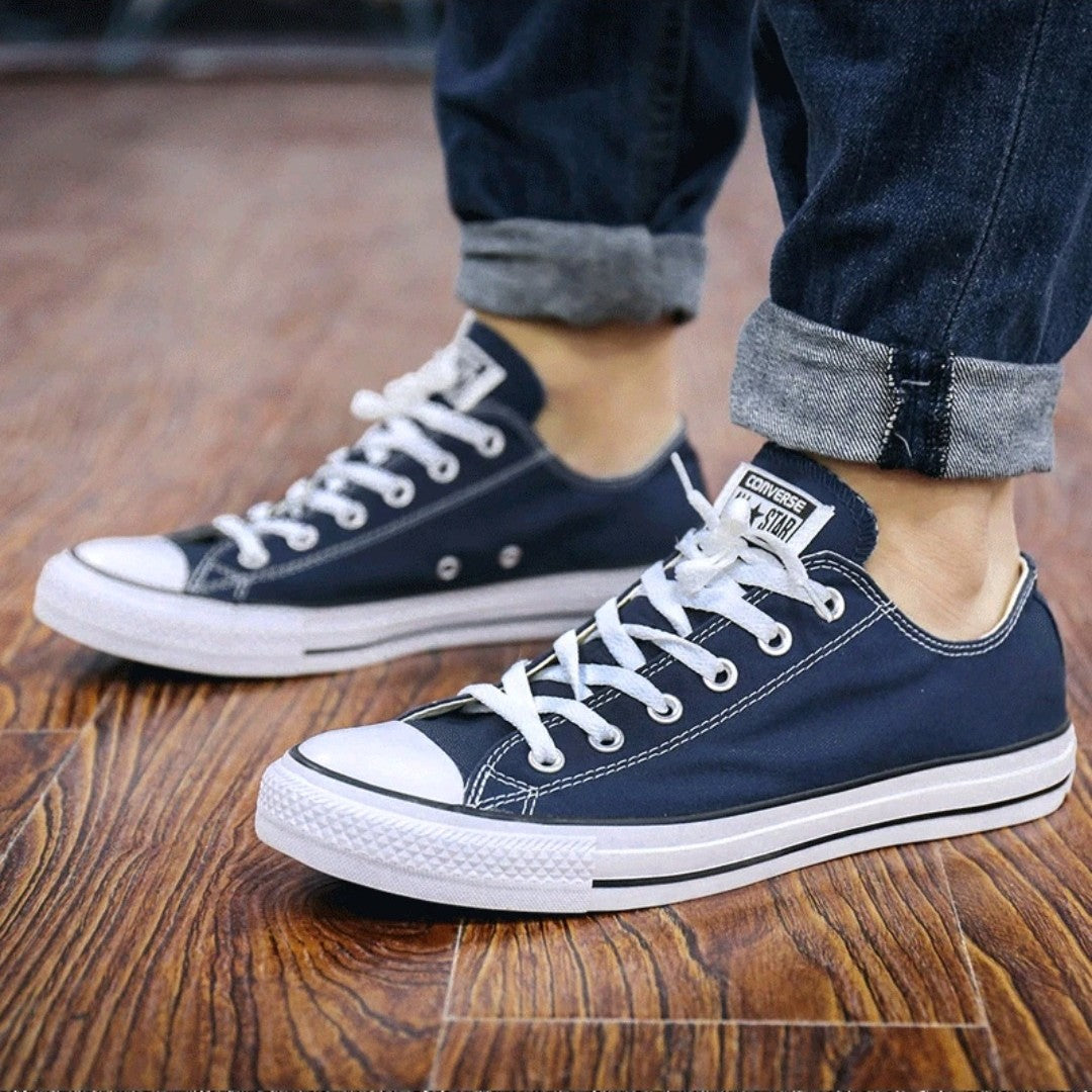 Converse Chuck Taylor All Star Men's and Women's Skateboarding Shoes, Breathable, Hot Selling, Retro Sneakers, Blue