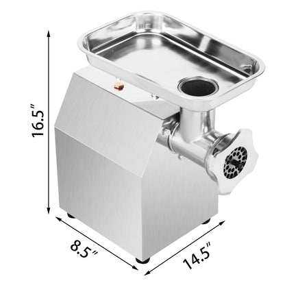SucceBuy 250Kg/H Electric Meat Mincer Grinder Commercial Kitchen Chopper Food Processor Sausage Maker Machine Home Appliance