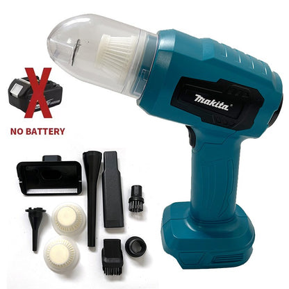 Aspirador de pó elétrico Makita com forte sucção, mini, sem fio, portátil, soprador para limpeza doméstica com 7 bicos para bateria 20V 18V