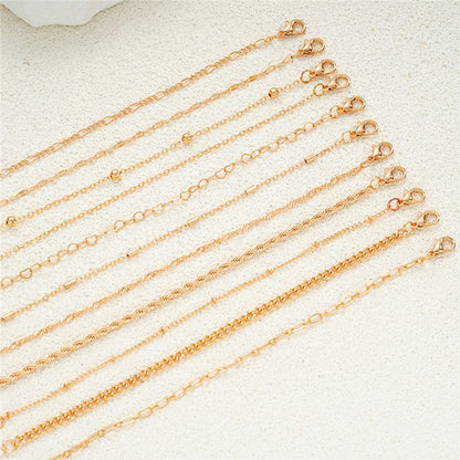 Conjunto de Pulseiras Femininas Corrente Cubana, Cor Dourada, Boho Retrô, Torção Grossa, Joias da Moda de Qualidade, 11 Peças, 2024