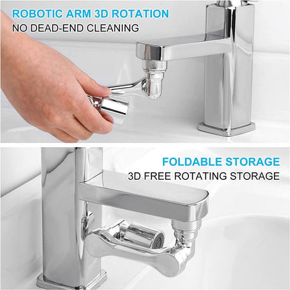 Metal 1440° Water Tap Nozzle Kitchen Sink Faucet Extenders 2 Modes Universal Bathroom Tap Bubbler Adapter Saving Aerator