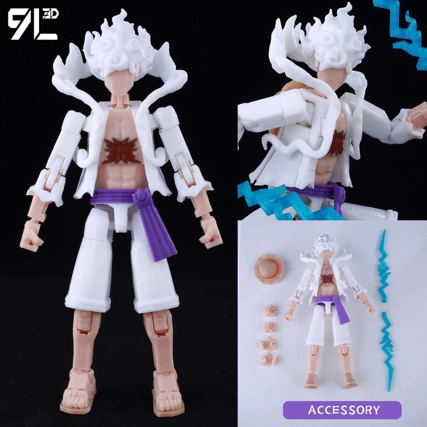 9L3D Lucky13 Titan 13 Ichigo Kurosaki Anime Action Figure Dummy 13 Espada Posável Máscara Oca Modelo Decoração Surpresa de Aniversário
