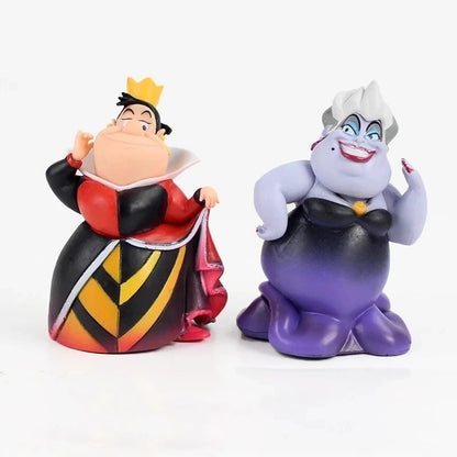 Disney Anime 5 Peças/Conjunto Rainha Vermelha Vilões Malévola Jafar Úrsula Brinquedos de Vinil para Crianças Presente de Natal