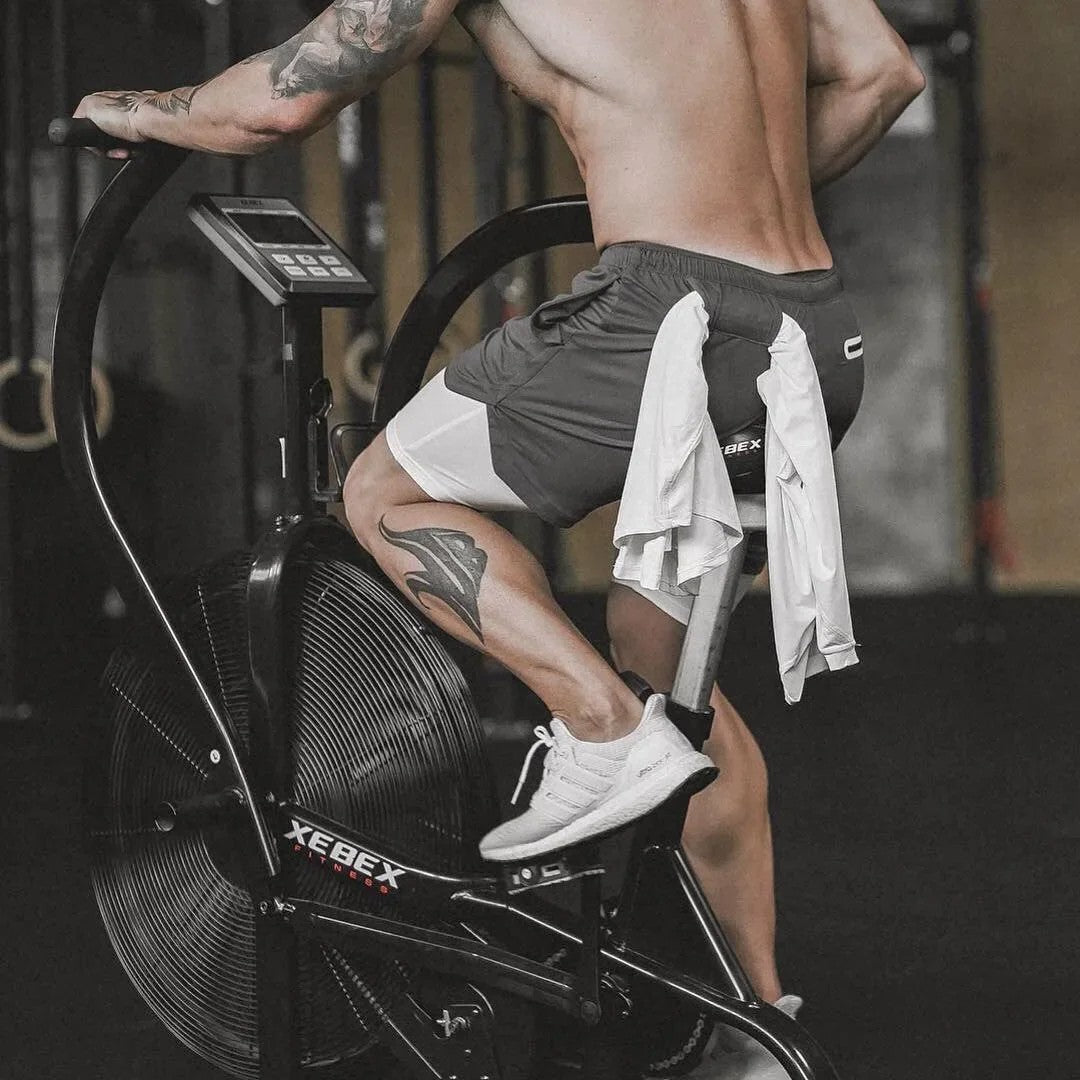 Men's Anime Hunter x Hunter Gym Shorts Bilayer 2-in-1 Breathable Quick-drying Absorb Sweat Sports Short Gym Jogging Pants