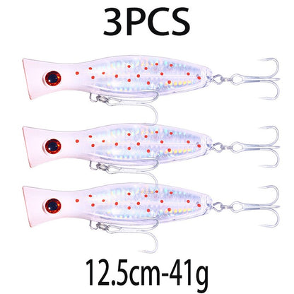 Iscas de Pesca Popper Topwater 11cm 23g 13cm 43g Pesca Boia Artificial Pesca de Baixo, Lúcio, Carpa, Wobbler, Artigos de Pesca