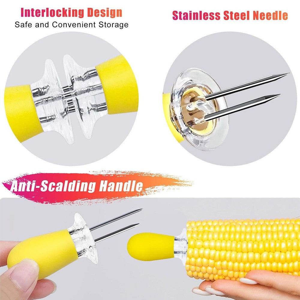 Heat-Resistant Corn Forks, Exquisite Design Barbecue Sausage Tools, Durable BBQ Accessories for Grilling & Cooking