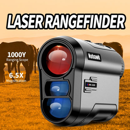 Telêmetro a laser multifuncional Nohawk para golfe com telemetria de inclinação e trava de bandeira para caça, construção, monocular