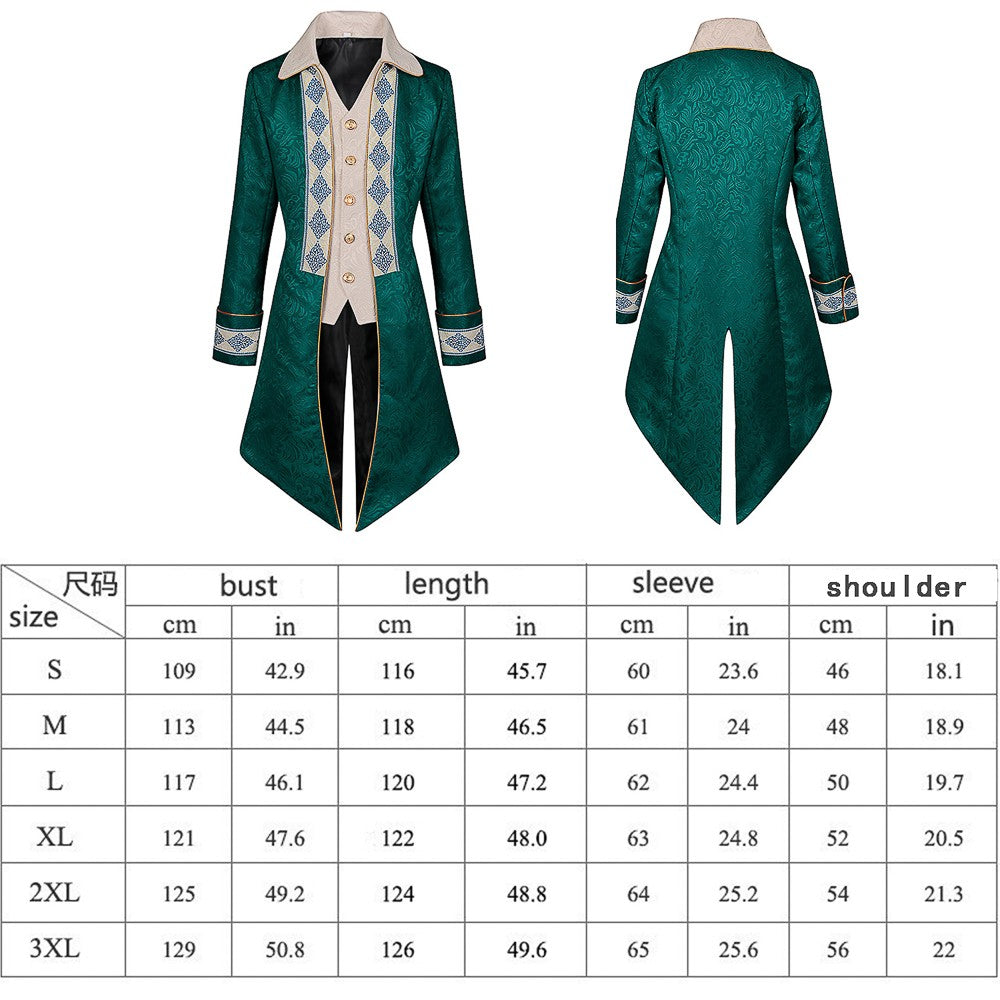 Men's cool steampunk gothic Victorian stylejacket cosplay retro purple velvet tailcoatmedieval dress uniform Renaissance cloth