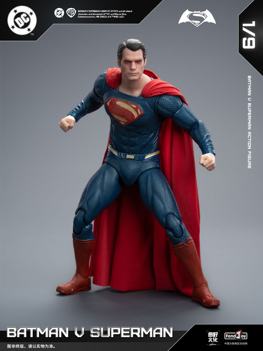 Novo conjunto de figuras Fondjoy BVS, Boneco de Ação Batman Blindado, Superman com Armadura Danificada 1/9 Batman V Superman: A Origem da Justiça DC Toys