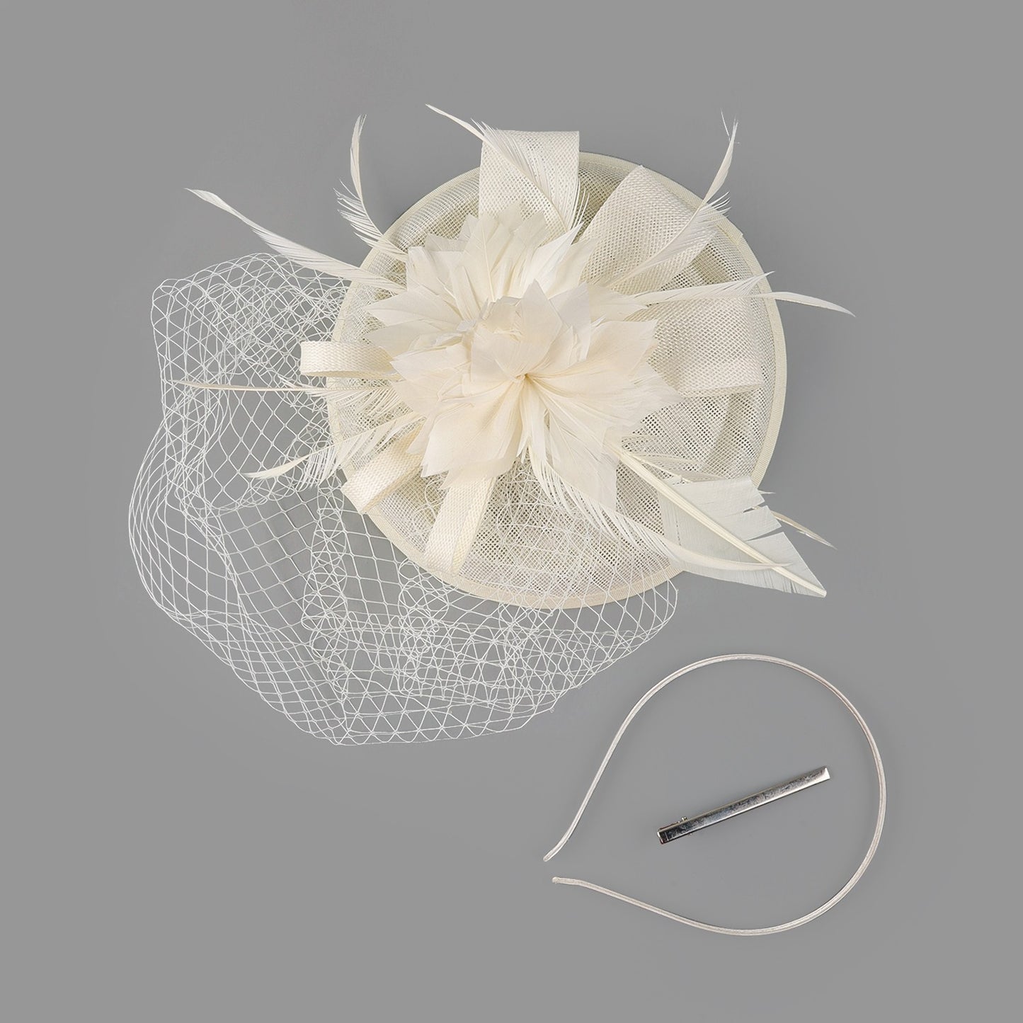 Chapéu Fascinator Fancy Feather Chapéu de Kentucky Derby Colorido Fancy Festa do Chá Tiara de Flores Chapéu Alto Feminino Chapéu de Igreja com Véu