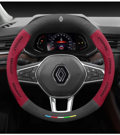 Suede Car Steering Wheel Cover For Renault Scenic Clio Laguna 2 3 4 5 Kangoo Fluence Megane Trafic Talisman Twingo Kaptur Duster
