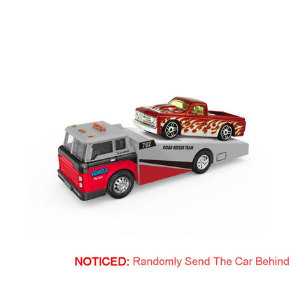 Caminhão de Contêineres em Miniatura Escala 1:64 Carrinhos de Brinquedo de Metal Diecast Reboque com Fricção Veículos de Transporte para Presentes Infantis